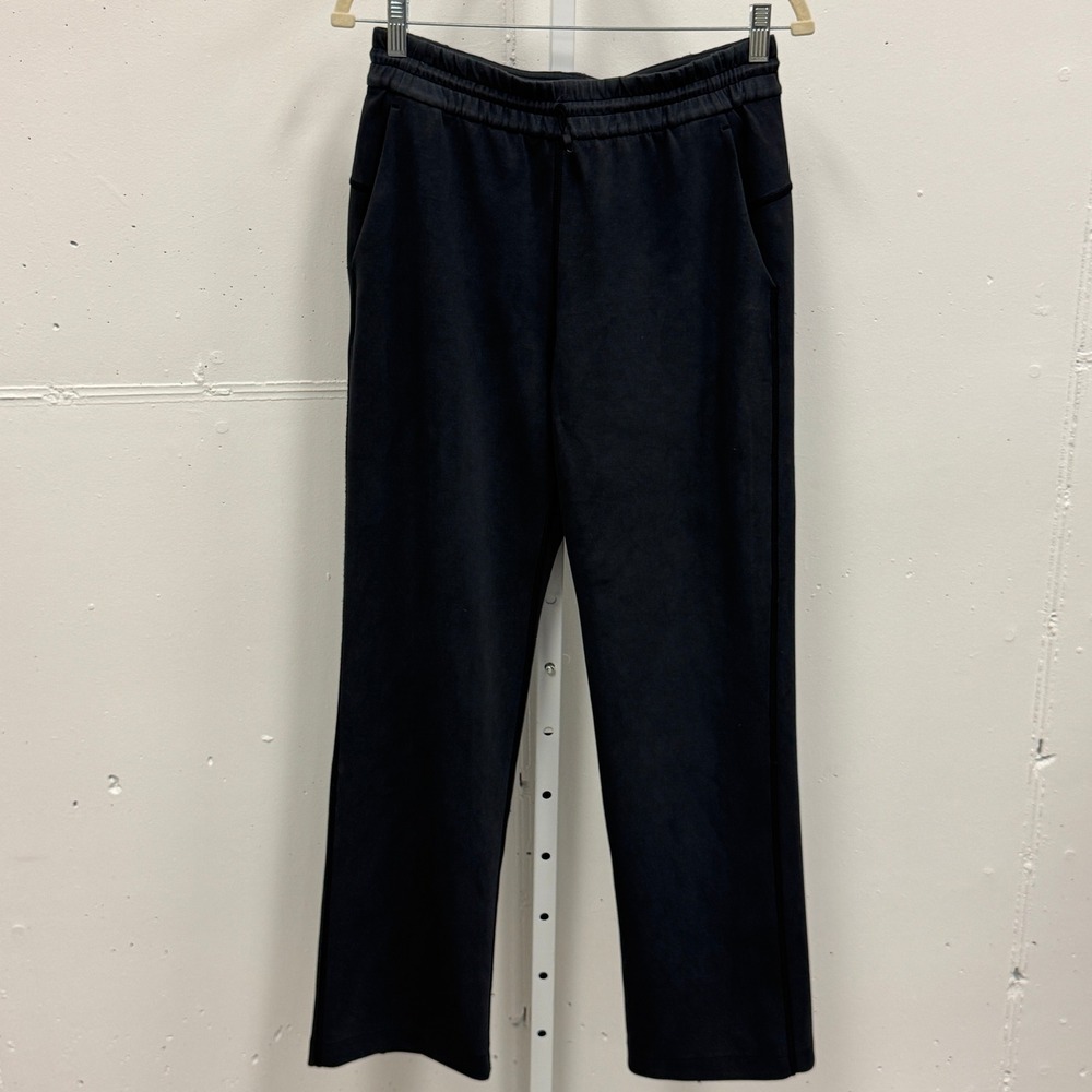 Lululemon Softstreme High-Rise‎ Pant Regular Sz 6 Black Charcoal Wide Leg - Picture 2 of 16
